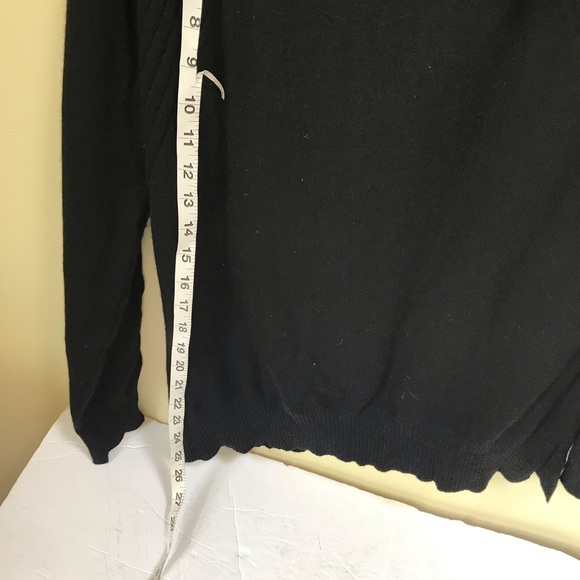 Jones New York NEW 100% Cashmere Sweater Cowl Shawl Collar Ribbed Minimalist P L - Picture 14 of 15